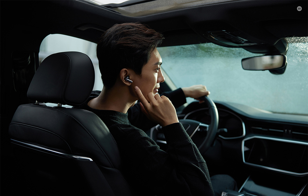 Belaidės Ausinės - VIAIM Nano+ 45 dB ANC Bluetooth 5.3 AI Įrašymas Sidabrinė aprašymas - Prekės nuotrauka