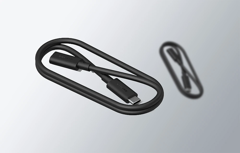 VITURE (USB 3.2 Gen1) USB-C male to USB-C female extender (juodas) 50 cm aprašymas - Prekės nuotrauka