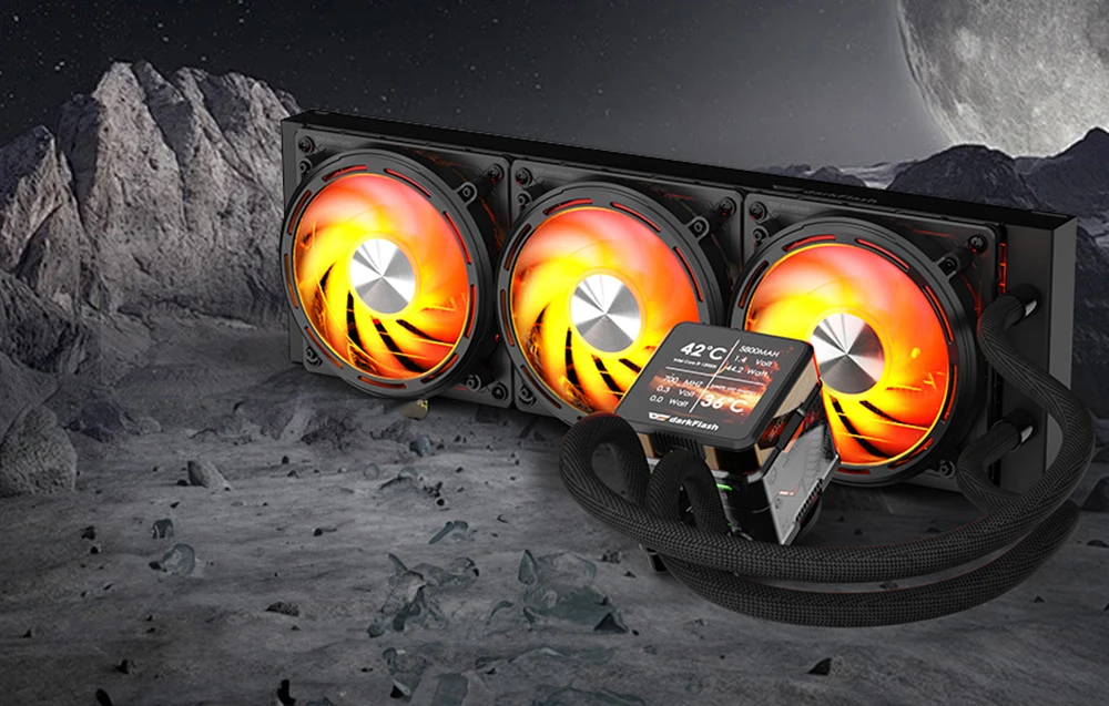 darkflash Vanduo cooling for the processor DE360 (juodas) aprašymas - Prekės nuotrauka