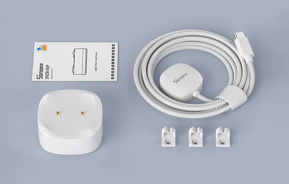 Sonoff SNZB-05P IP67 Zigbee vandens nuotėkio jutiklis su prailginamuoju laidu aprašymas - Prekės nuotrauka Sonoff SNZB-05P IP67 Zigbee vandens nuotėkio jutiklis su prailginamuoju laidu aprašymas - Prekės nuotrauka