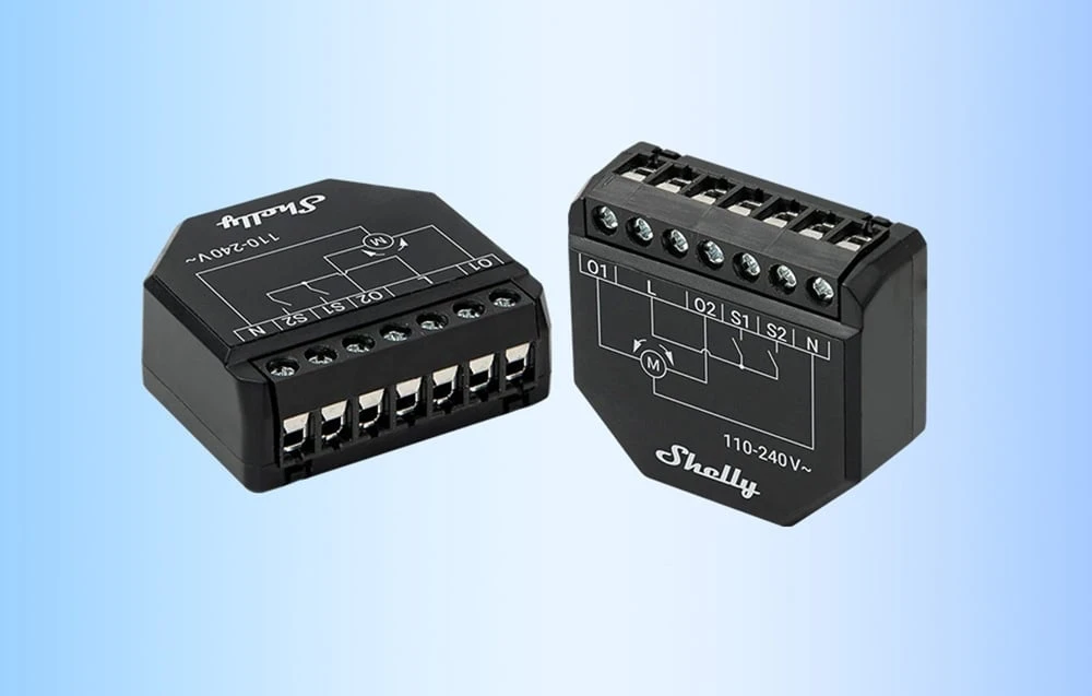 „WiFi Shelly Shutter“ + „BLU Button Tough 1“ žaliuzių/užuolaidų valdiklis aprašymas - Prekės nuotrauka