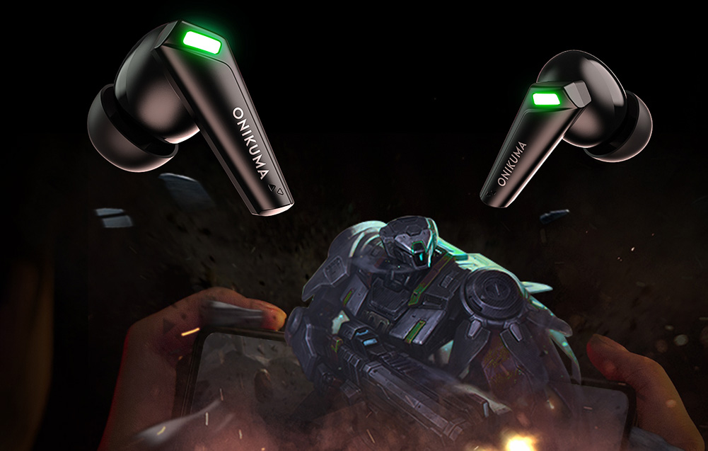 belaidės ausinės-tws-onikuma-t308-black