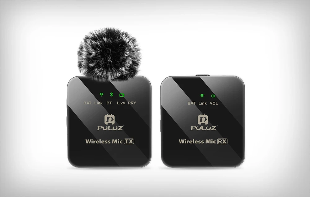 Belaidis prisegamas mikrofonas PULUZ 1 TX + 1 RX aprašymas - Prekės nuotrauka Belaidis prisegamas mikrofonas PULUZ 1 TX + 1 RX aprašymas - Prekės nuotrauka