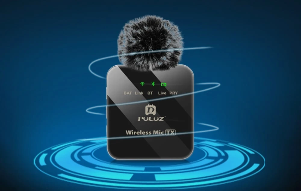 Belaidis Lavalier mikrofonas PULUZ 2 TX + 1 RX aprašymas - Prekės nuotrauka Belaidis Lavalier mikrofonas PULUZ 2 TX + 1 RX aprašymas - Prekės nuotrauka