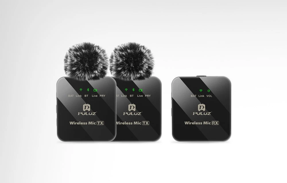 Belaidis Lavalier mikrofonas PULUZ 2 TX + 1 RX aprašymas - Prekės nuotrauka Belaidis Lavalier mikrofonas PULUZ 2 TX + 1 RX aprašymas - Prekės nuotrauka