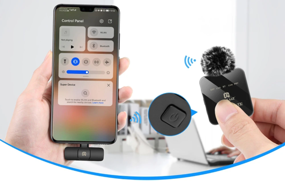 Belaidis Lavalier mikrofonas PULUZ PU648B (USB-C) aprašymas - Prekės nuotrauka Belaidis Lavalier mikrofonas PULUZ PU648B (USB-C) aprašymas - Prekės nuotrauka