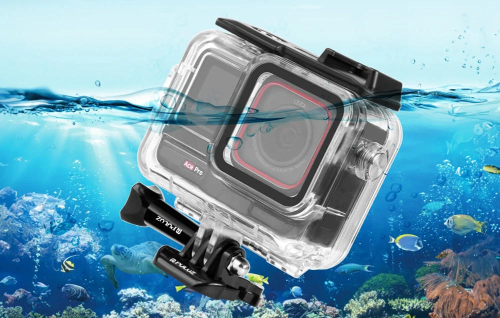 Puluz vandeniui atsparus dėklas Insta360 Ace Pro fotoaparatui aprašymas - Prekės nuotrauka Puluz vandeniui atsparus dėklas Insta360 Ace Pro fotoaparatui aprašymas - Prekės nuotrauka
