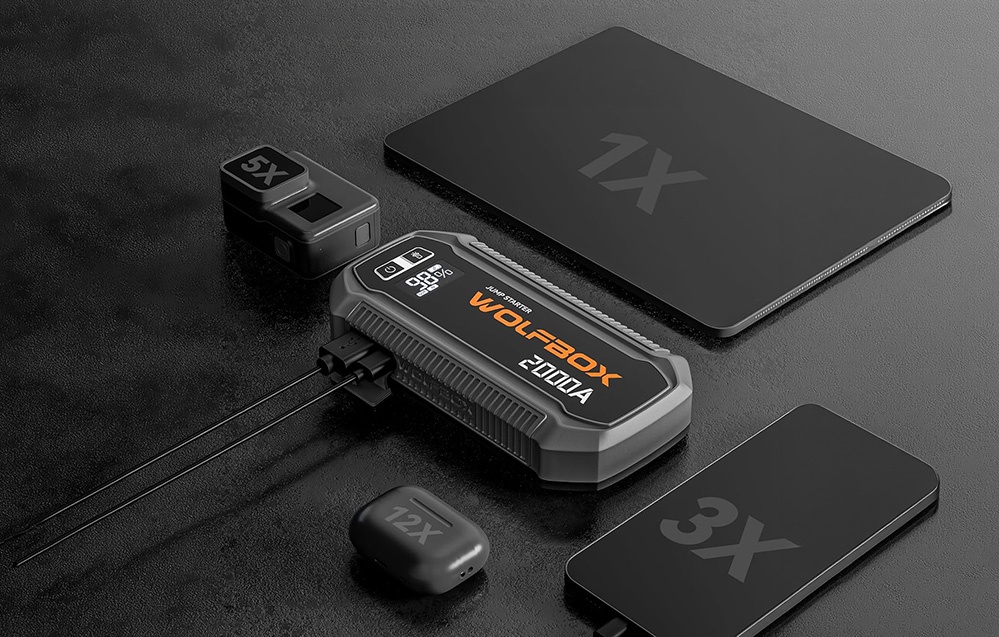 WOLFBOX MegaVolt 12 16 000 mAh 2 000 A užvedimo akumuliatorius aprašymas - Prekės nuotrauka
