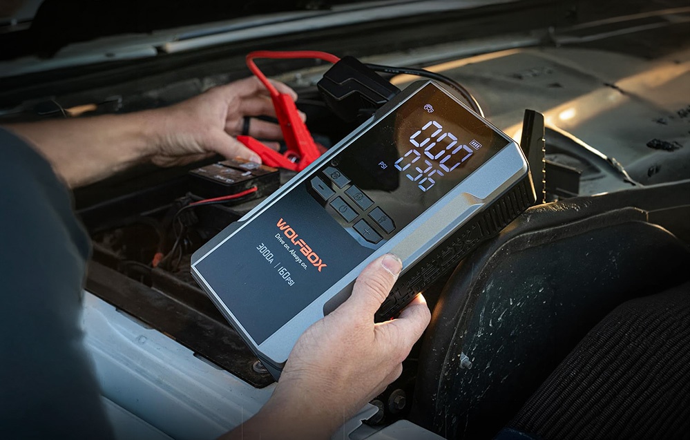 Užvedimo Įrenginys - WOLFBOX MegaVolt 16 Air 16 000 mAh 3 000 A aprašymas - Prekės nuotrauka