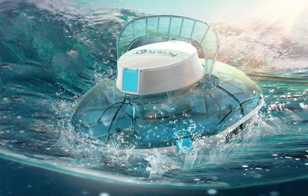 Wireless pool cleaning robot WYBOT Winny 200 aprašymas - Prekės nuotrauka Wireless pool cleaning robot WYBOT Winny 200 aprašymas - Prekės nuotrauka