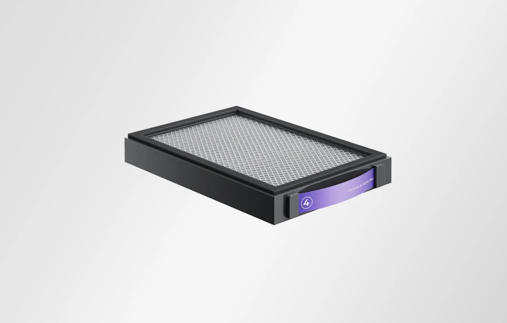 xTool SafetyPro™ AP2 V1.0 - Ultra Dense Carbon Mesh Filter itin tankus anglies tinklelio filtras aprašymas - Prekės nuotrauka