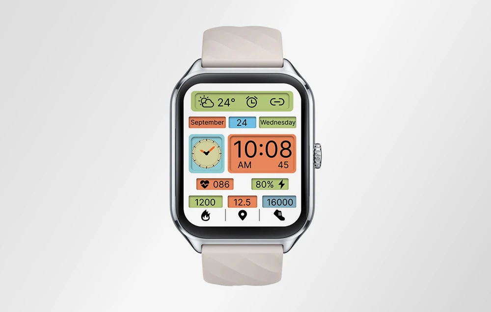 Išmanusis laikrodis Zeblaze GTS 4 smartwatch (sidabrinis) aprašymas - Prekės nuotrauka