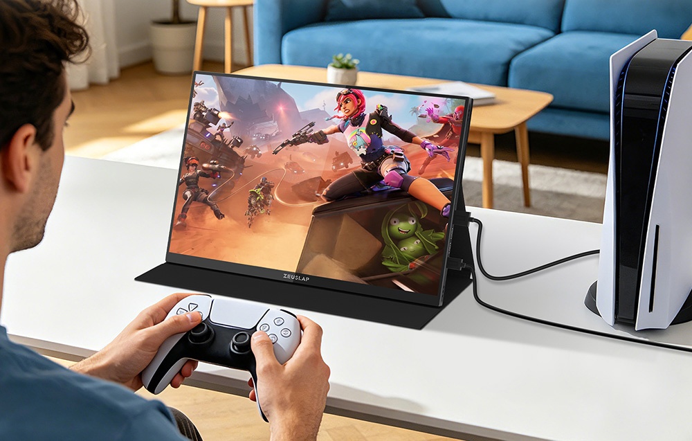 ZEUSLAP P16BT portable monitorius with a 16-inch touchscreen aprašymas - Prekės nuotrauka