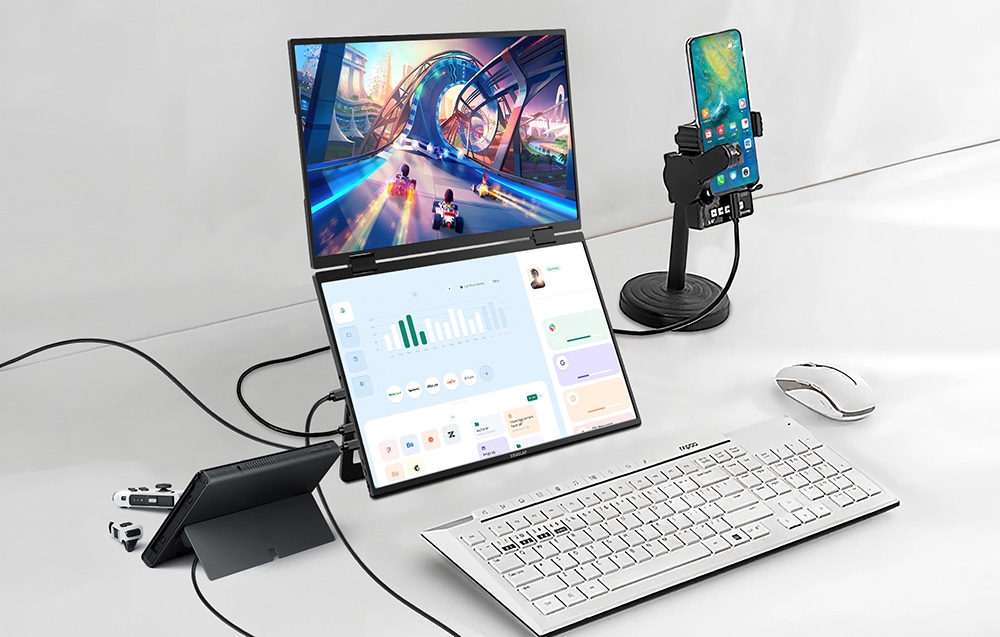ZEUSLAP Z14W Portable Monitorius with a 14-inch dual-touch screen aprašymas - Prekės nuotrauka