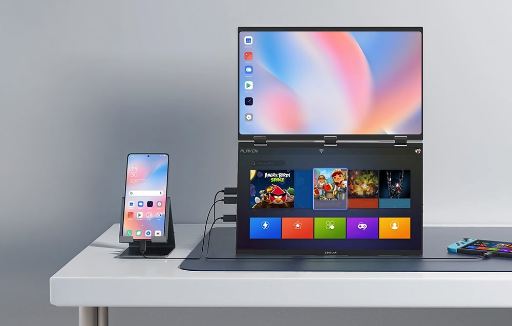 Monitorius ZEUSLAP Z18W - 120Hz | Full HD | IPS | 2x 18.5