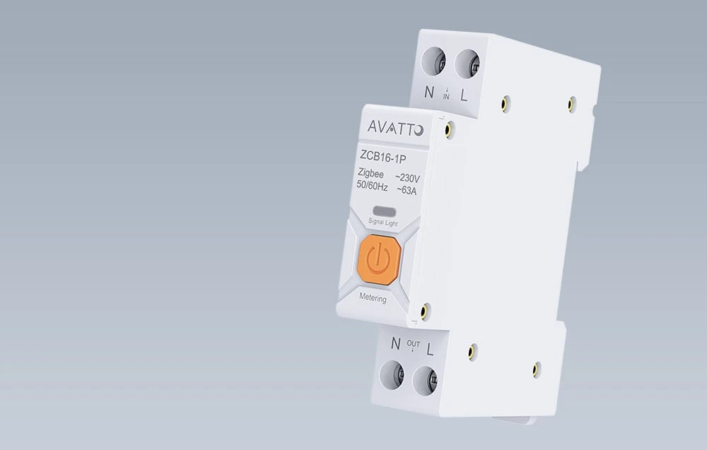 Avatto Išmani relė DIN bėgeliui 230Vac, 16A, ZigBee TUYA, su energijos matavimo funkcija aprašymas - Prekės nuotrauka