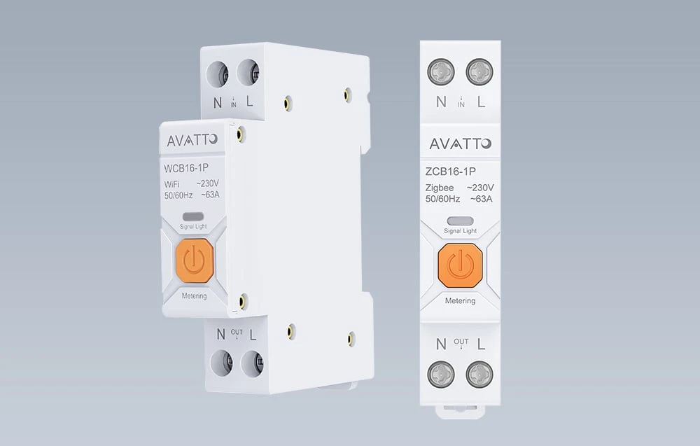 Avatto Išmani relė DIN bėgeliui 230Vac, 16A, ZigBee TUYA, su energijos matavimo funkcija aprašymas - Prekės nuotrauka
