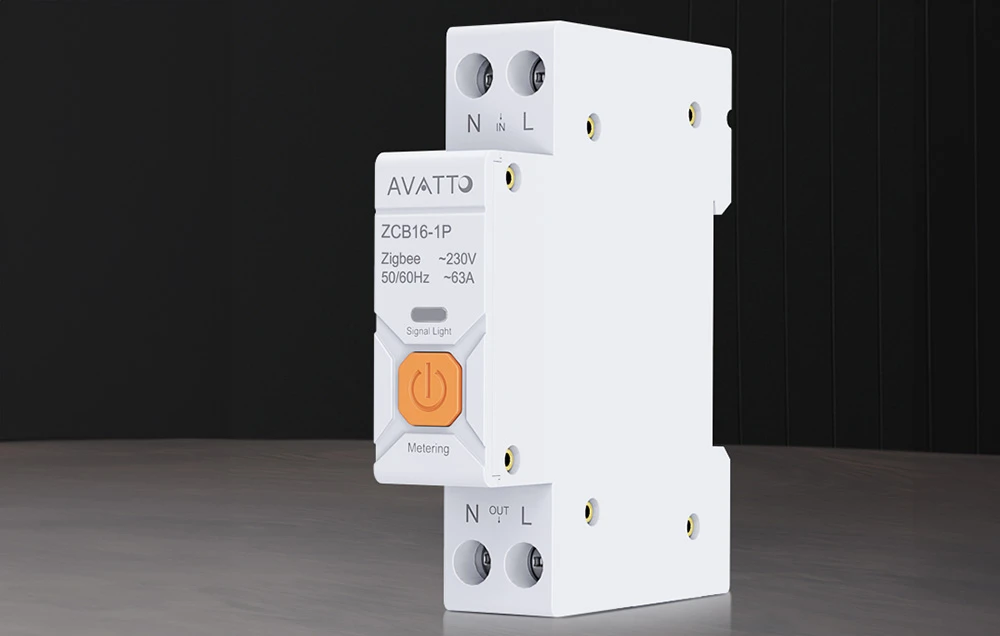 Avatto Išmani relė DIN bėgeliui 230Vac, 16A, ZigBee TUYA, su energijos matavimo funkcija aprašymas - Prekės nuotrauka