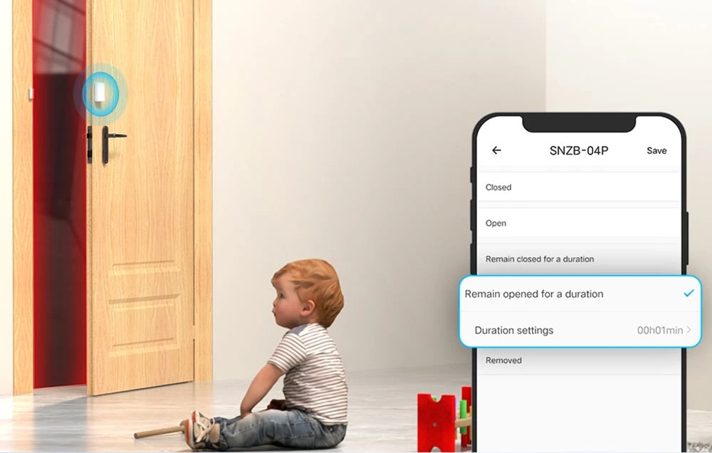 SONOFF SNZB-04P Zigbee Durų/langų magnetinis sensorius aprašymas - Prekės nuotrauka