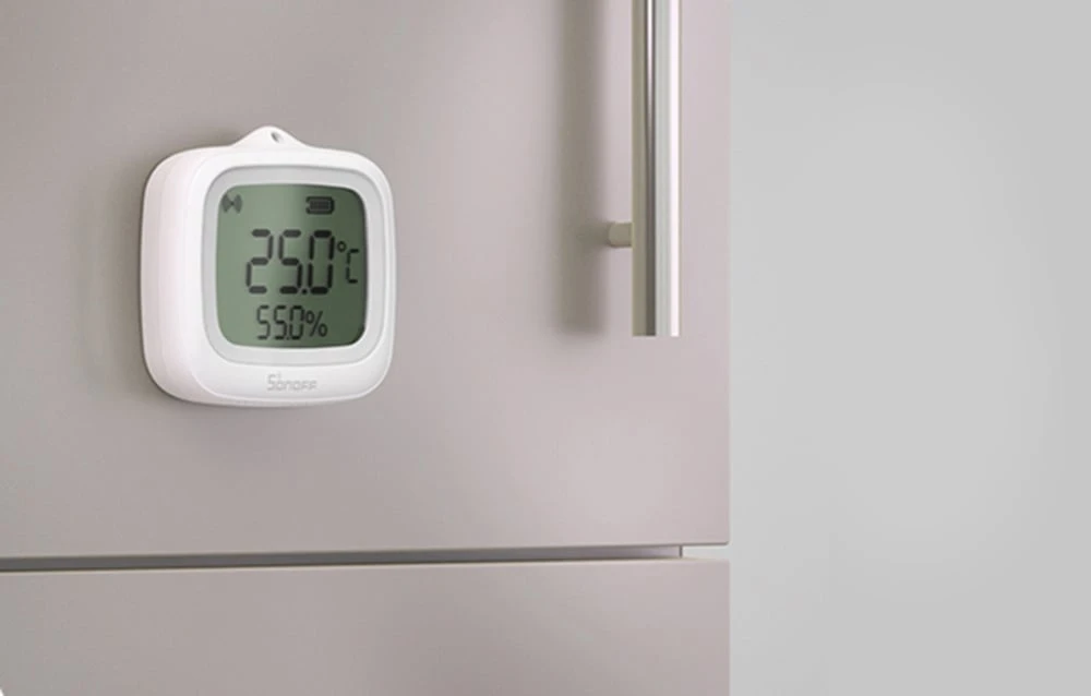 „ZigBee“ LCD temperatūros ir drėgmės jutiklis „Sonoff SNZB-02WD“ aprašymas - Prekės nuotrauka „ZigBee“ LCD temperatūros ir drėgmės jutiklis „Sonoff SNZB-02WD“ aprašymas - Prekės nuotrauka