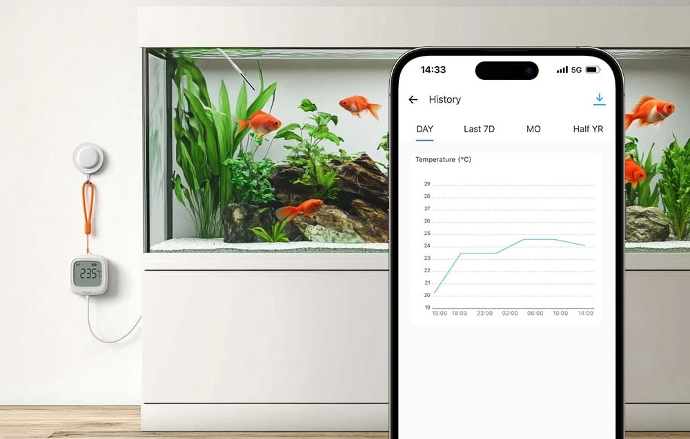 Sonoff SNZB-02LD Zigbee 3.0 temperatūros belaidis sensorius IP65 aprašymas - Prekės nuotrauka Sonoff SNZB-02LD Zigbee 3.0 temperatūros belaidis sensorius IP65 aprašymas - Prekės nuotrauka