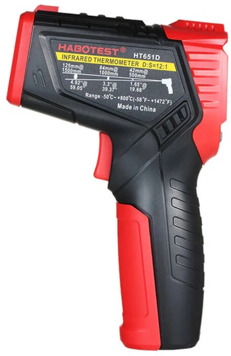 Lazerinis pirometras su drėkins matuokliu Habotest HT651D