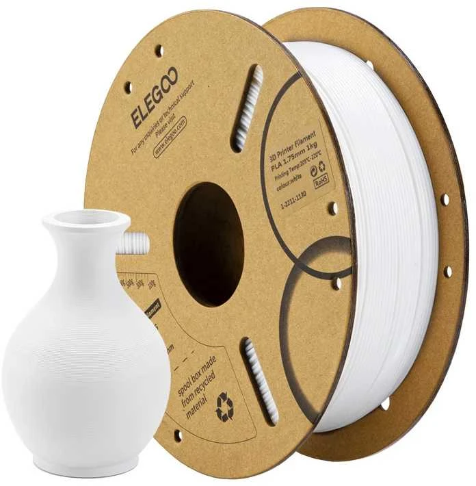 3D plastikas Elegoo PLA 1.75mm 1kg - Baltas