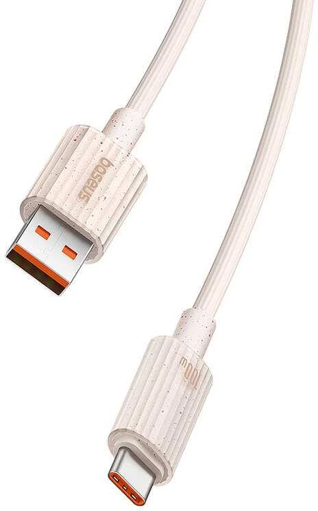 Greito įkrovimo kabelis Baseus USB į USB-C Habitat Series 1m 100W (rožinis)