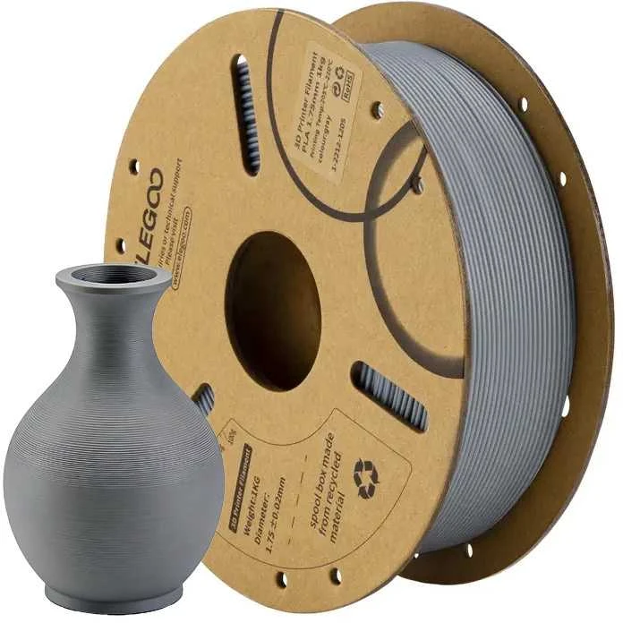 Elegoo pilkas PLA plastikas 3D spaudiniui su vaza