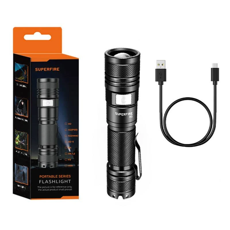 Superfire Supfire žibintuvėlis A2 USB ZOOM 950lm 200m