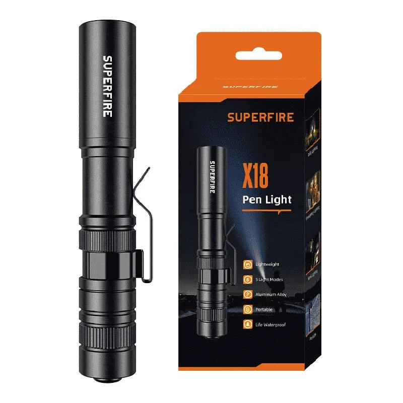 Superfire X18 prožektorius, 55 lm, 5 W, 5 modes, 38 m