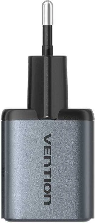 Vention 30W - įkroviklis su GaN technologija, 1x USB-A, 1x USB-C (juodas)