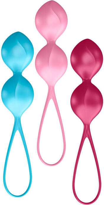 Geisha kamuoliukų rinkinys „Satisfyer V Balls“ (3 vnt. rinkinys)
