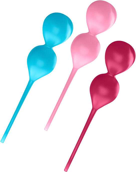 Geisha kamuoliukų rinkinys „Satisfyer V Balls“ (3 vnt. rinkinys)