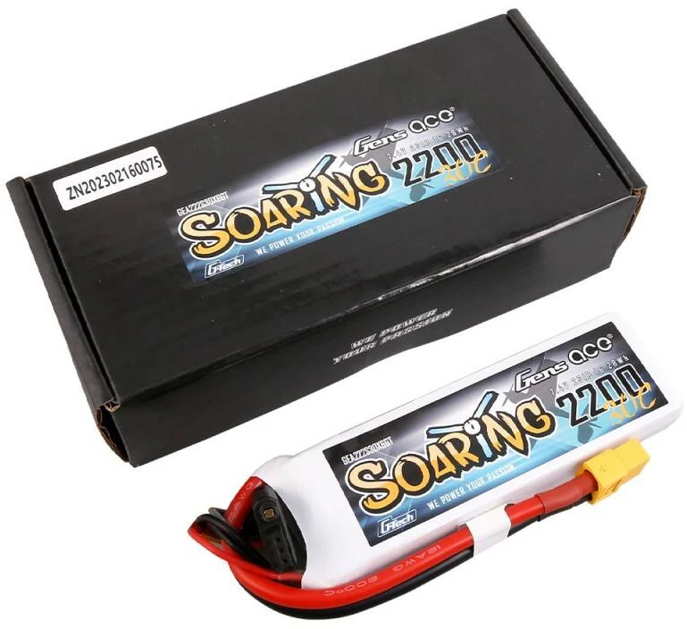 Akumulatorius Gens Ace G-Tech Soaring 2200mAh 7.4V 30C 2S1P XT60