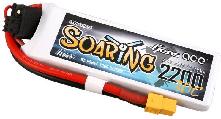 Akumulatorius Gens Ace G-Tech Soaring 2200mAh 7.4V 30C 2S1P XT60