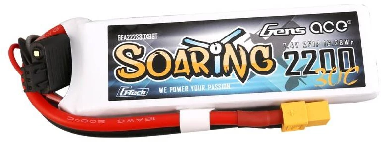 Akumulatorius Gens Ace G-Tech Soaring 2200mAh 7.4V 30C 2S1P XT60