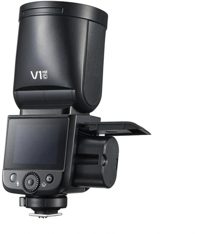 „Canon“ skirta „Godox V1 Mid“ blykstė