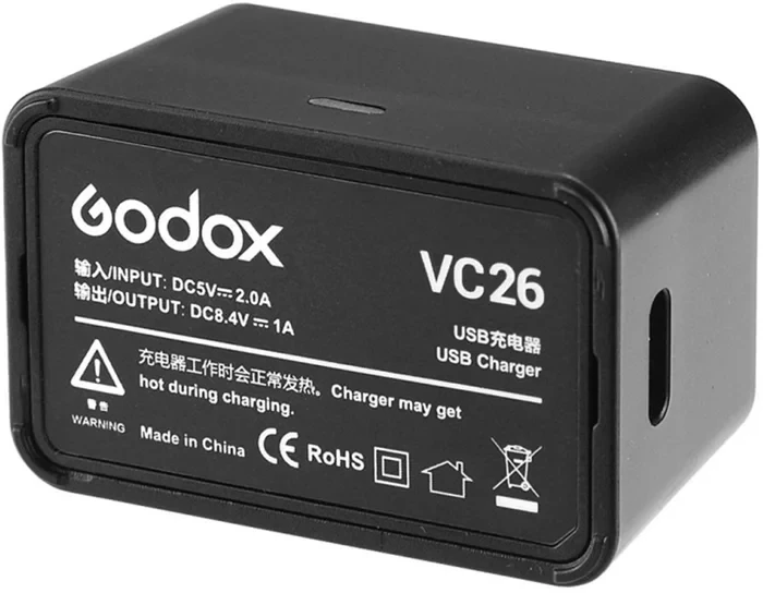 Godox VC26 USB įkroviklis, skirtas V1