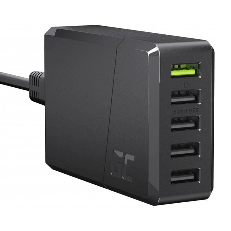 Green Cell Žalias Cell GREENCELL ChargeSource 5 5xUSB 52W sieninis adapteris Ultra Charge ir Smart Charge