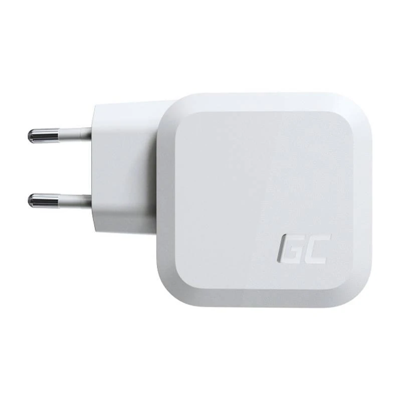 Green Cell Žalias Cell Žalias Cell įkroviklis 65W GaN GC PowerGan - 2x USB-C, 1x USB-A - baltas
