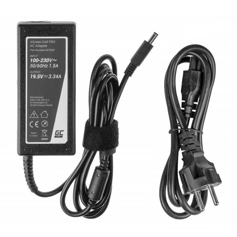Nešiojamų kompiuterių įkroviklis Greencell AD75AP PRO 65W 19.5V Dell Inspiron