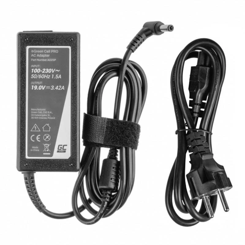 Nešiojamų kompiuterių įkroviklis Greencell AD25P PRO 65W 19V Toshiba, Asus