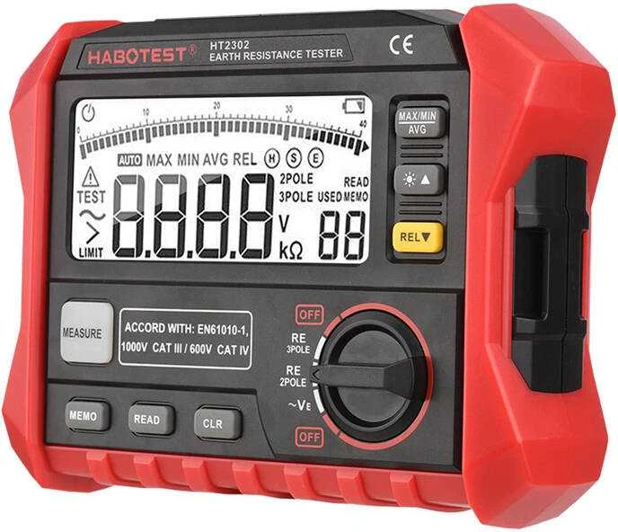 Habotest HT2302 skaitmeninis žemės atsparumo testeris