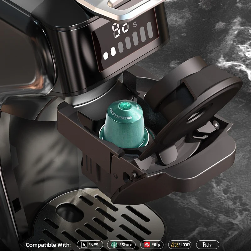 HiBREW 6in1 kapsulinis kavos aparatas H1B, baltos spalvos