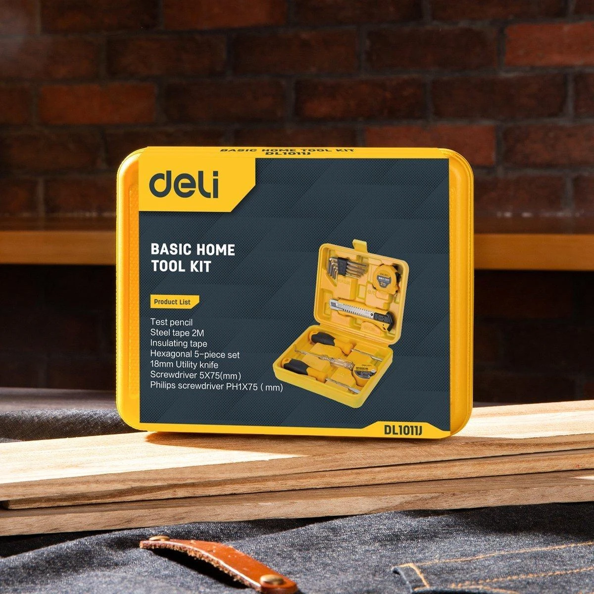 Profesionalus įrankių rinkinys Deli Tools EDL10011J - 11 vnt