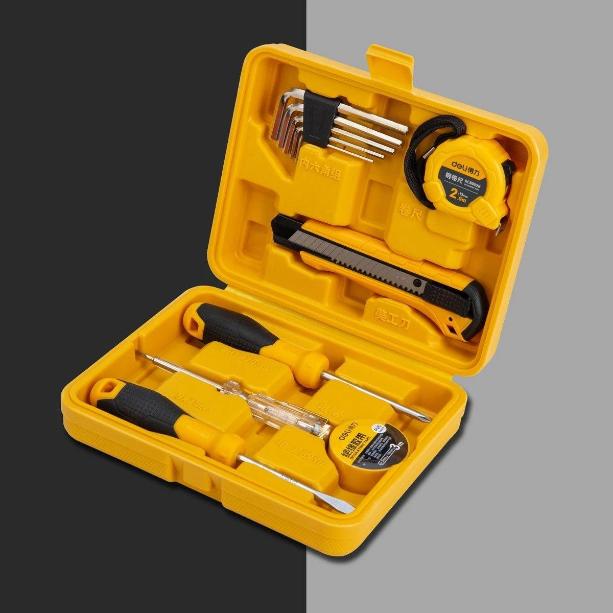 Profesionalus įrankių rinkinys Deli Tools EDL10011J - 11 vnt