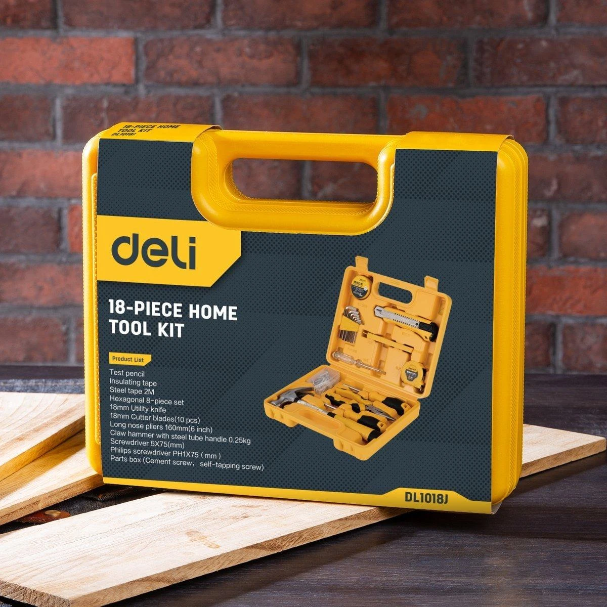 Profesionalus įrankių rinkinys Deli Tools EDL1018J - 18 vnt
