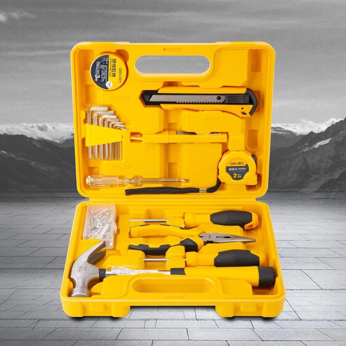 Profesionalus įrankių rinkinys Deli Tools EDL1018J - 18 vnt