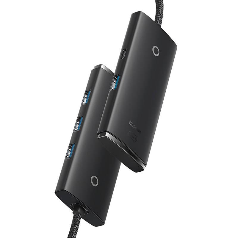 USB 3.0 šakotuvas - 4 prievadai - juodas - 2m - Baseus WKQX030201